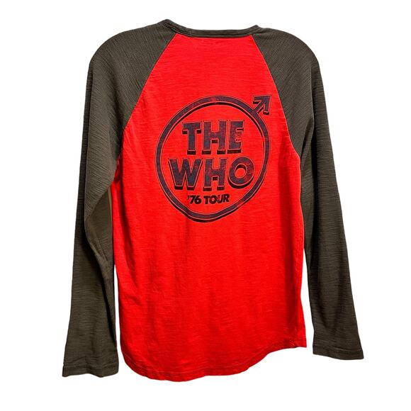 Lucky Brand The Who Graphic Band T-Shirt '76 Tour Rock Band Crew Neck Red S - Picture 2 of 7